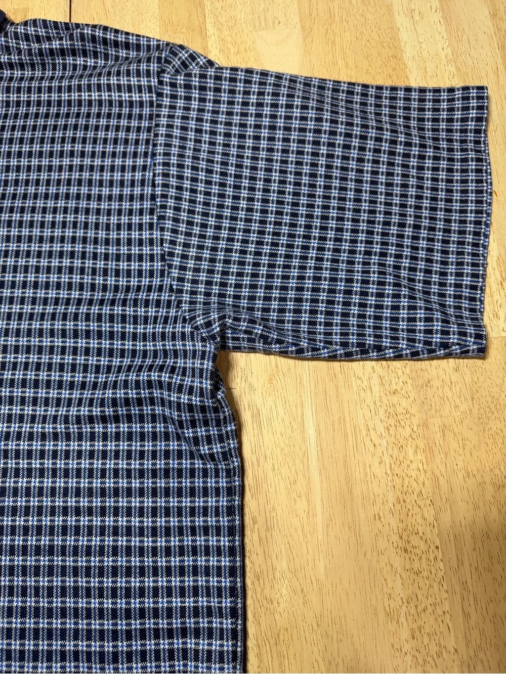 Vintage 90s Polo Ralph Lauren Made In USA Navy White Tartan Plaid Polo Mens XL